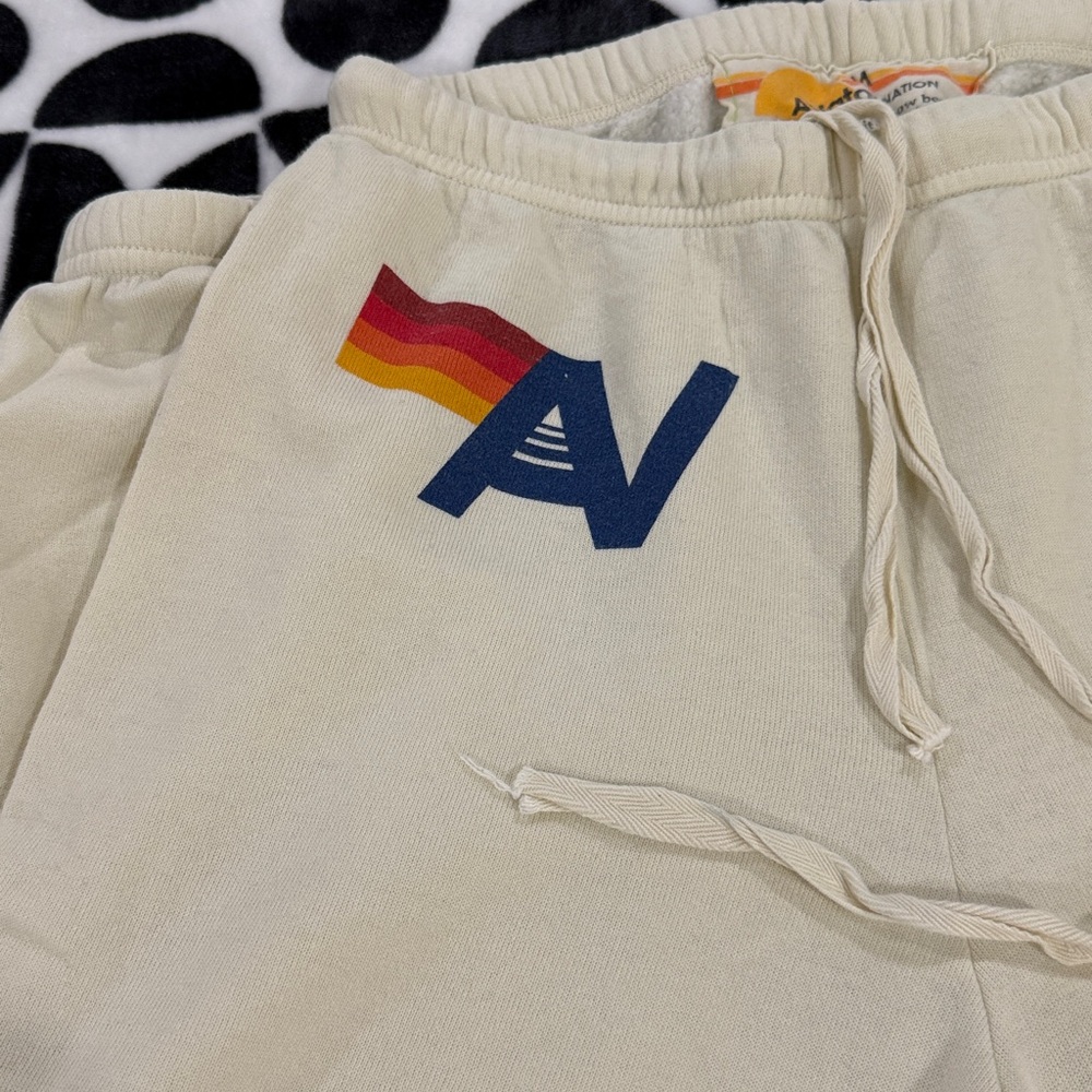 Aviator Nation LOGO Sweatpants Vintage White - Picture 3 of 8